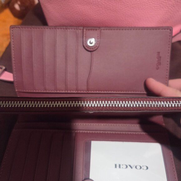 Pink Leather Coach bag and wallet - Picture 6 of 16